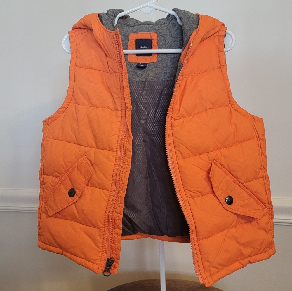 Baby Gap Orange Puffer Vest 4yr.